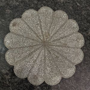 New Silver beaded placemats set of 4